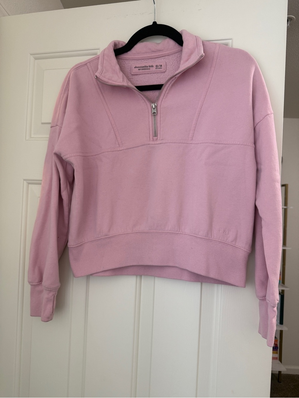 Abercrombie Kids Pink Half-Zip Sweatshirt